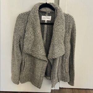 Gray Herringbone Women Sweater